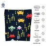 Colorful Dia-Band glucose sensor armband for children with trendy prints, featuring enhanced comfort and secure fit for various glucose sensors and pumps.
