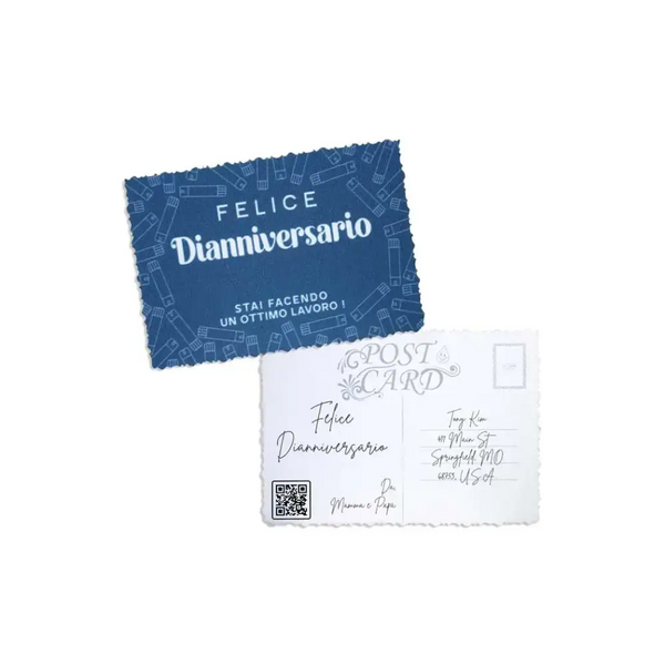 Diaversary Postcards featuring inspiring designs and personalized messaging options.