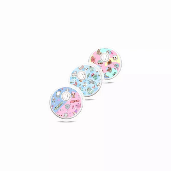 Freestyle Libre 3 sensor stickers winter edition with festive designs and secure fit.