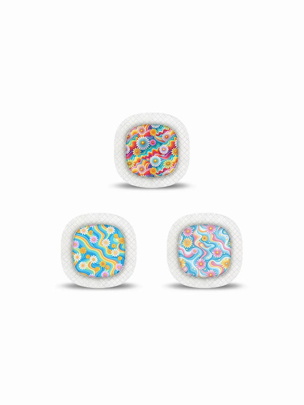 Medtronic Simplera Stickers Summer Edition with vibrant tropical designs.