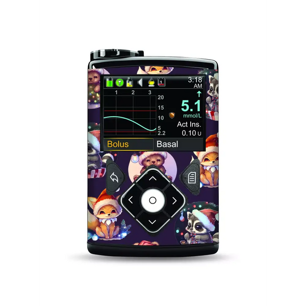 Colorful cartoon animal skin for Medtronic MiniMed Insulin Pump Stickers Christmas Edition
