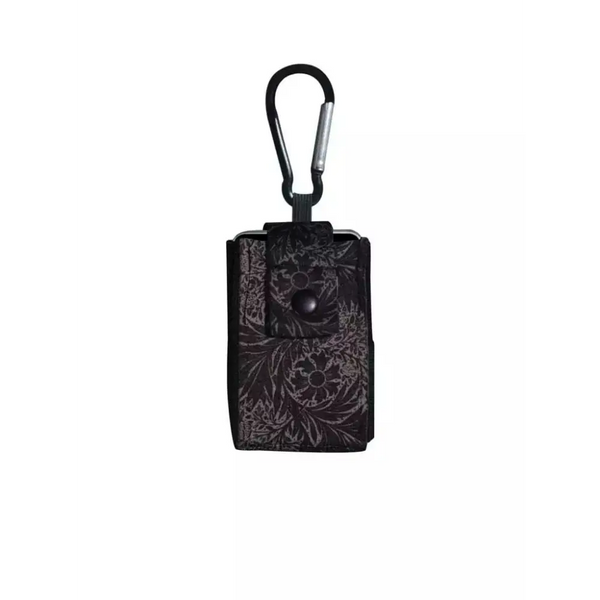 Compact pouch for insulin pump with carabiner attachment, designed for Tandem Mobi and t:slim X2 insulin pumps.