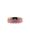 Reversible Type 1 Diabetes awareness wristband for children with colorful prints.