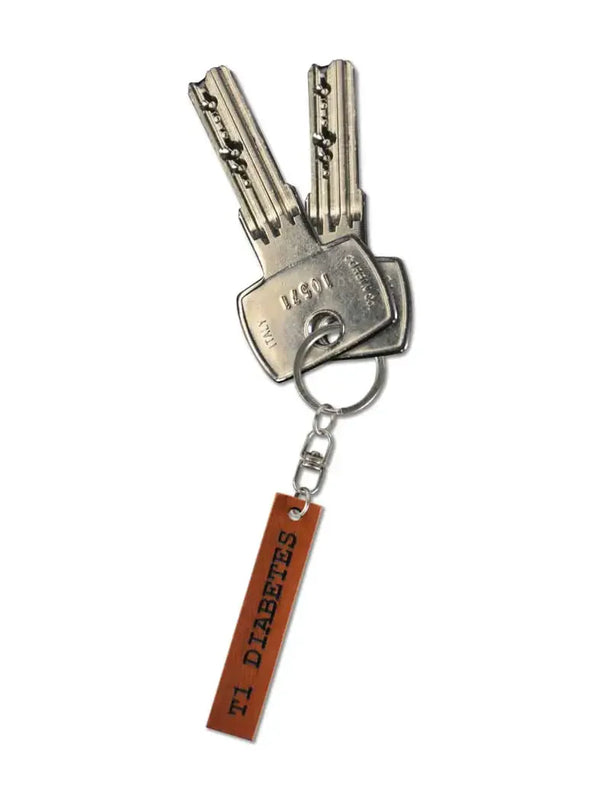 Chaveiro de madeira "T1 Diabetes" I>∧∨ - Kaio-Key Hanger