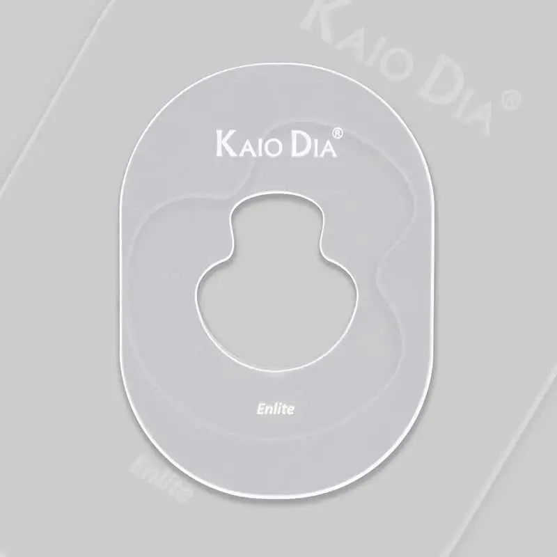 Kaio-Patch template for custom patches, a clear plastic stencil with a unique shape for creative patch designs. Image