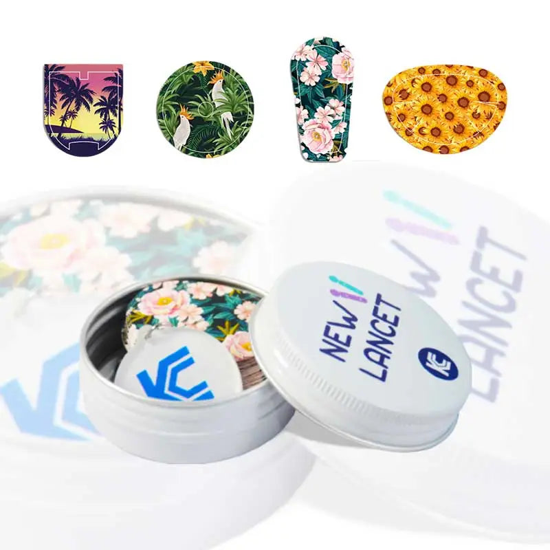 Glucose Sensor Stickers Serie in Reusable Tin Can - Female Series Image