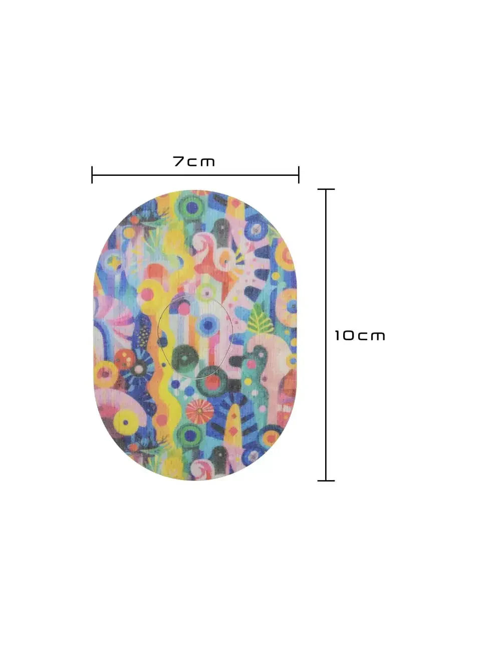 Adesivo de fixação para Dexcom G7, padrão Ethereal Bloom, dimensões 7 x 10 cm