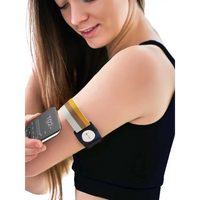 Dexcom G7 Armband with Rotating Clip showcased on an arm in Summer Edition style