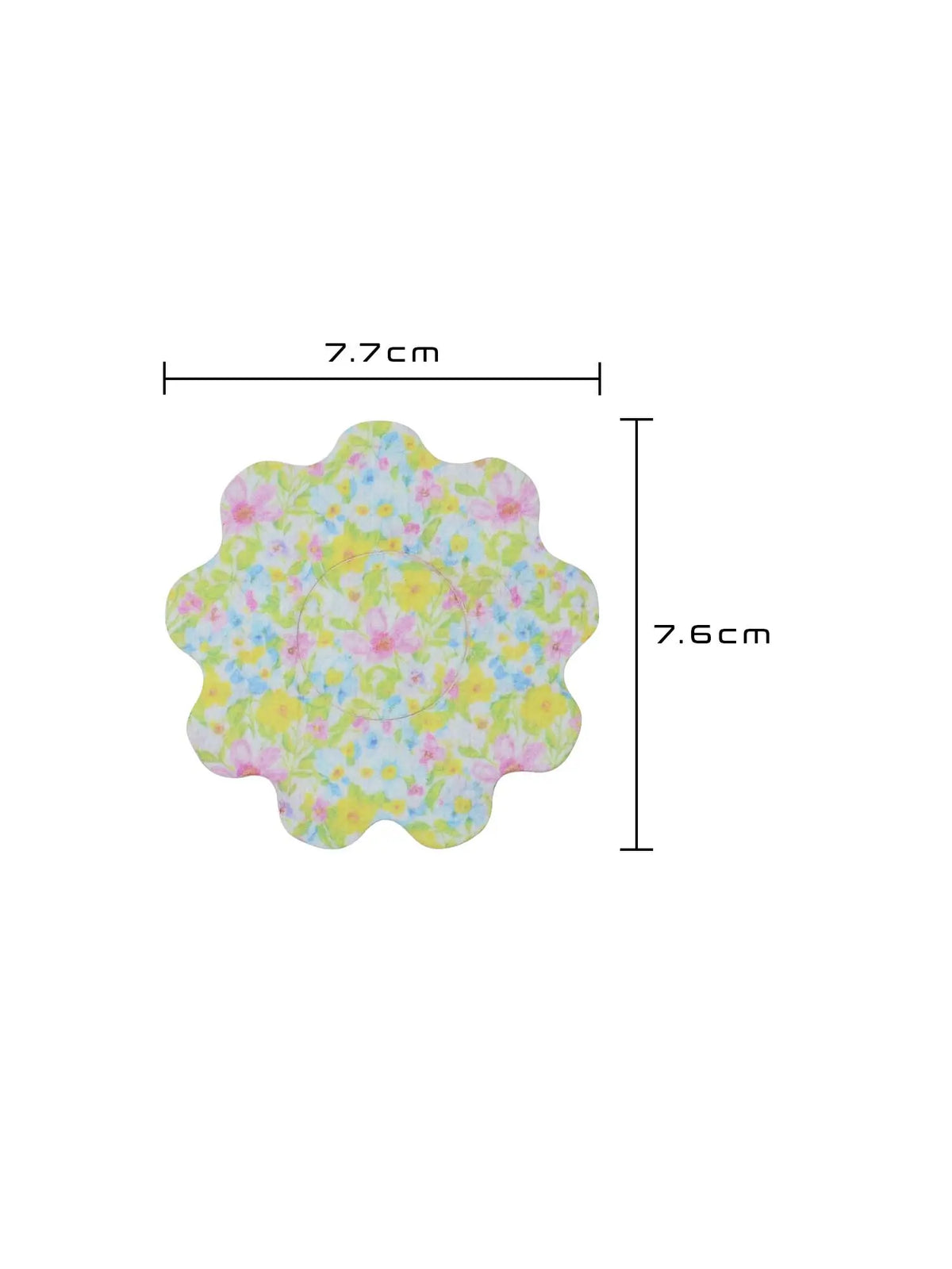 Adesivo de fixação infantil para FreeStyle Libre 2, forma de flor, dimensões 7,7 x 7,6 cm