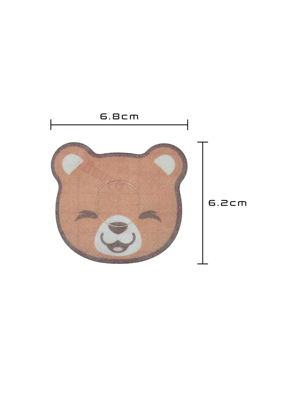 Adesivo de fixação infantil para FreeStyle Libre 3, forma de urso, dimensões 6,8 x 6,2 cm