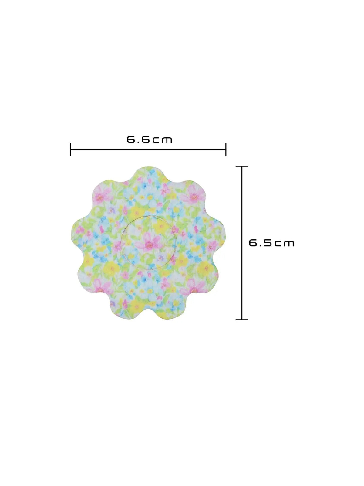 Adesivo de fixação infantil para FreeStyle Libre 3, forma de flor, dimensões 6,6 x 6,5 cm