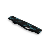 Black hair clip with turquoise zigzag pattern for Medtronic Simplera CGM armband