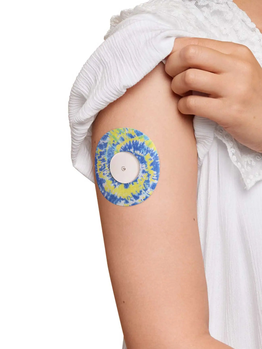 Adesivo de fixação para FreeStyle Libre 2, Color Splash, padrão tie-dye no braço