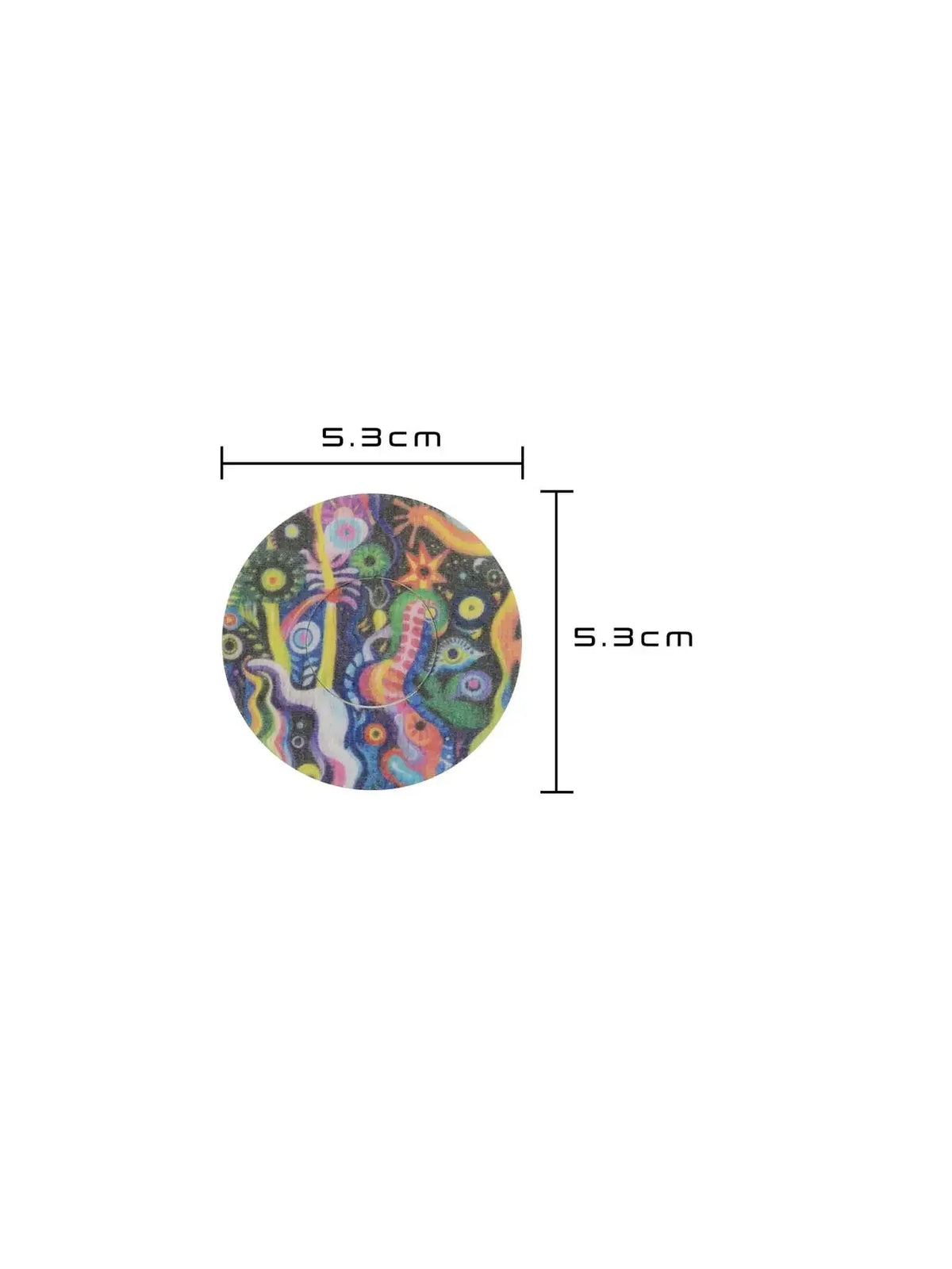 Adesivo de fixação para FreeStyle Libre 3, padrão Lucid Echo, dimensões 5,3 x 5,3 cm