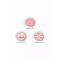 Valentine-themed Dexcom G7 sensor stickers, pink design, festive diabetes accessories.