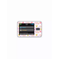 Valentine-themed waterproof laminated Tandem t:slim insulin pump sticker with heart and balloon design