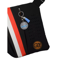 Medical Awareness Keychain on bag for Diabetes Awareness, practical and stylish accessory.