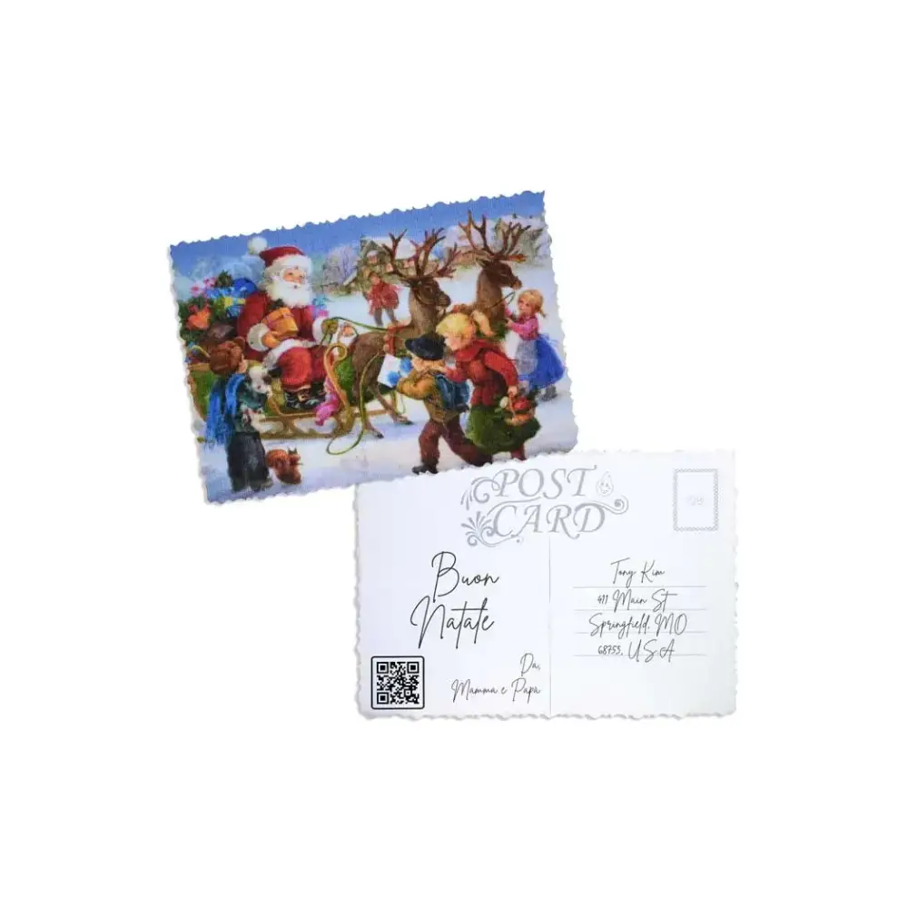 Elegant Christmas Postcard - Kaio-Cards