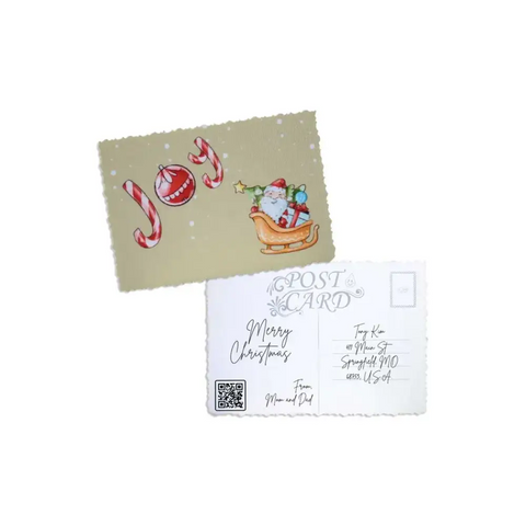Elegant Christmas Postcard - Kaio-Cards