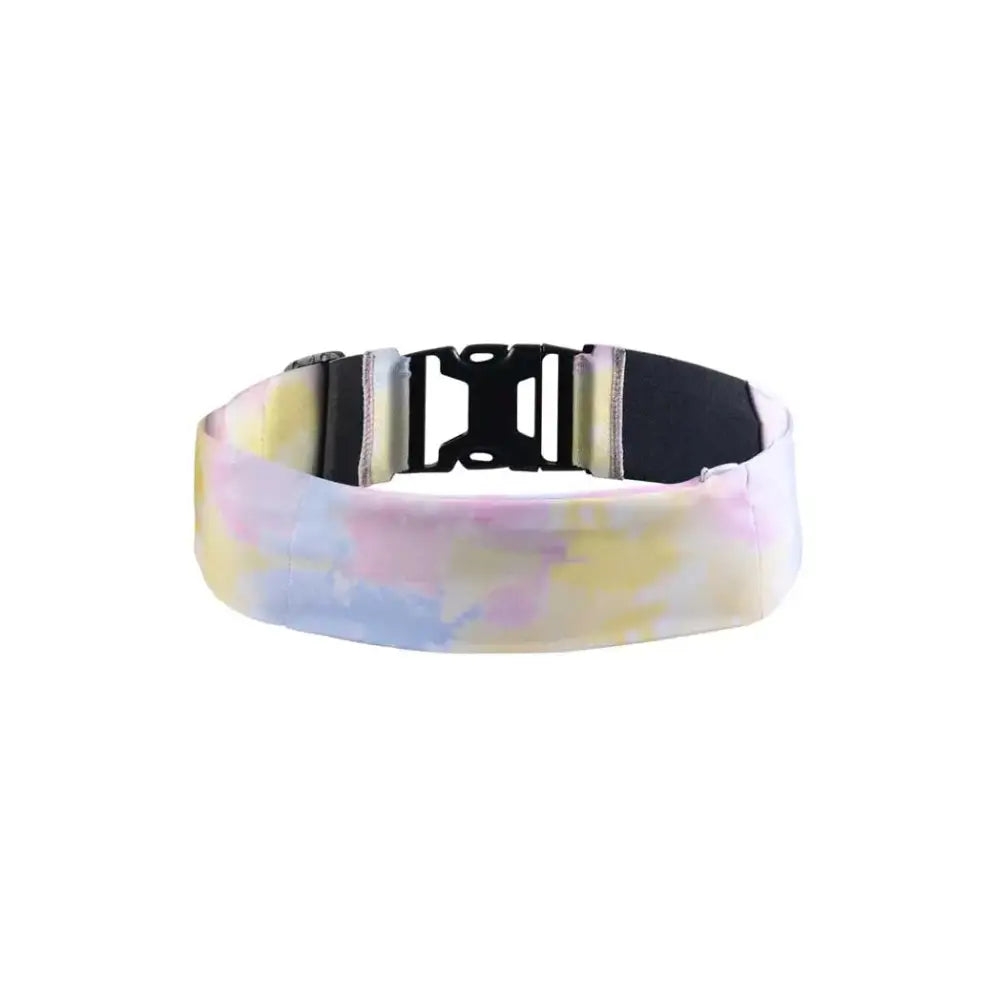 Adjustable insulin pump belt with colorful design, offering comfort and secure fit for pump wearers.