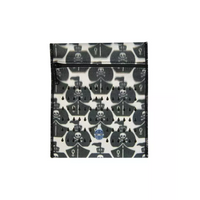 Cooling wallet for insulin vials or eye drops with black and white pattern.