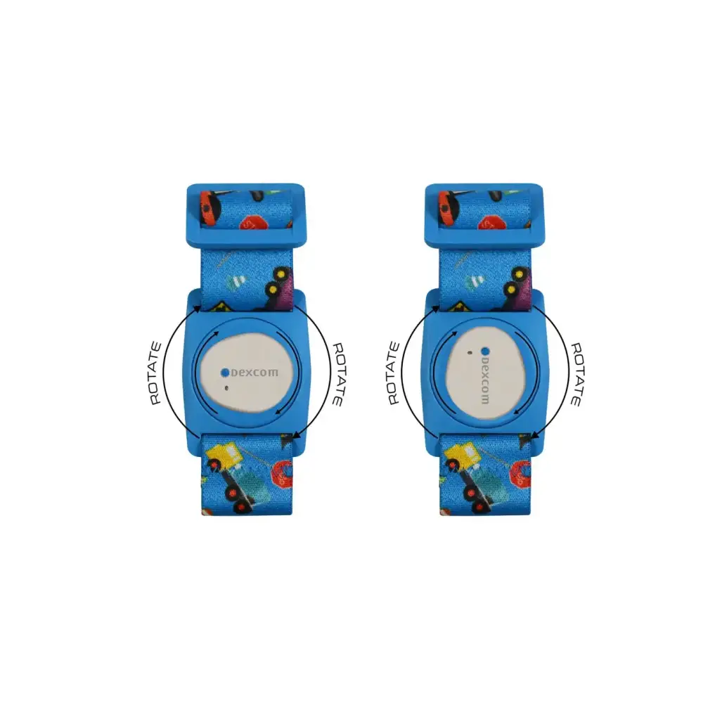 Blue children’s watch with space pattern for Dia-Style Armband and Dexcom G7 sensor