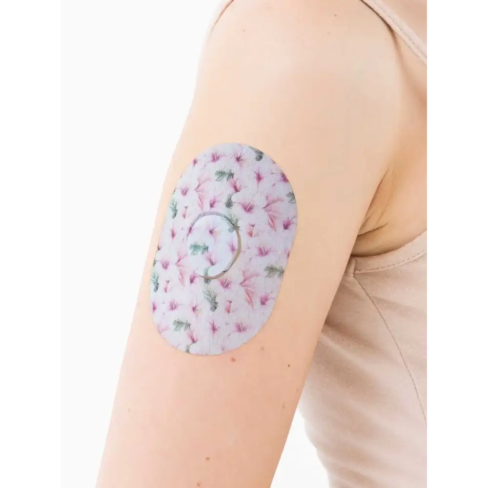 Adesivo de fixação para Dexcom G7, série Spring, no braço, grande plano