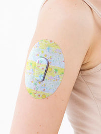 Adesivo de fixação para Dexcom G6, padrão Childhood Memories, no braço