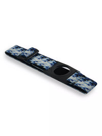 Dexcom G7 Armband with Rotating Clip in blue graphic design.