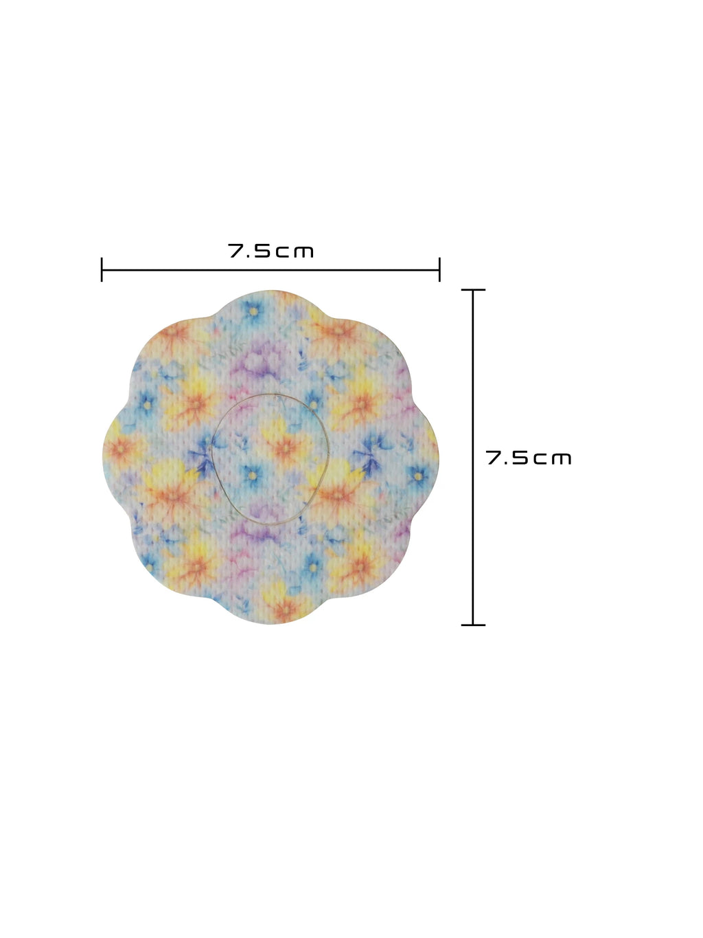 Adesivo de fixação para Dexcom G7, forma de bolacha, dimensões 7,5 x 7,5 cm
