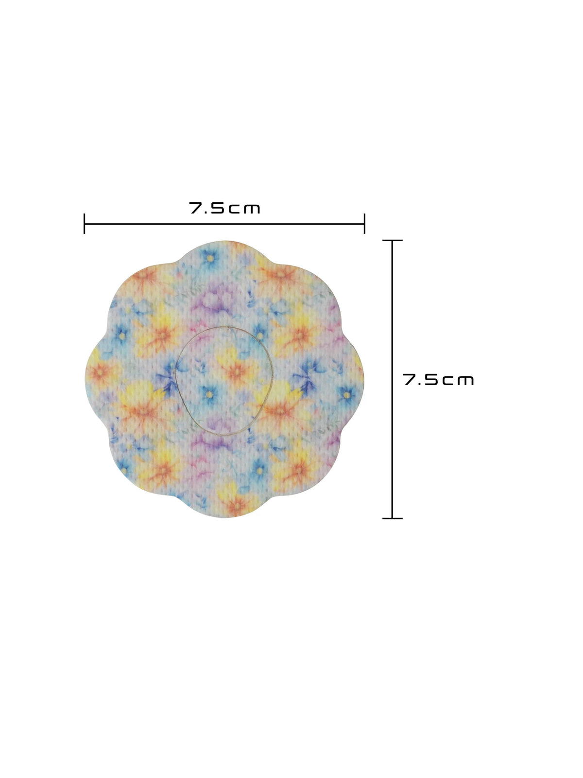 Adesivo de fixação para Dexcom G7, forma de bolacha, dimensões 7,5 x 7,5 cm