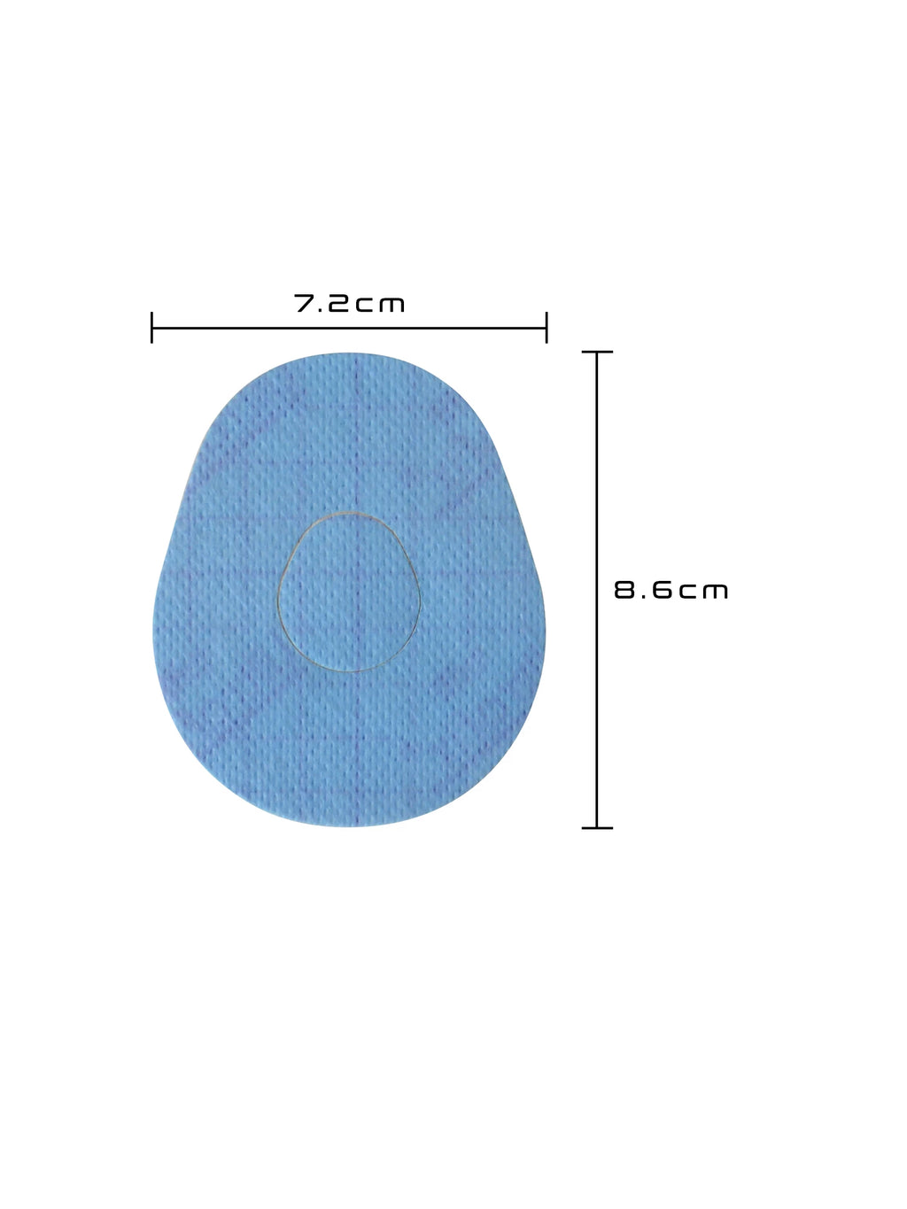 Adesivo de fixação para Dexcom G7, forma de gota, dimensões 7,2 x 8,6 cm