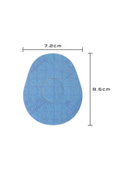 Adesivo de fixação para Dexcom G7, forma de gota, dimensões 7,2 x 8,6 cm