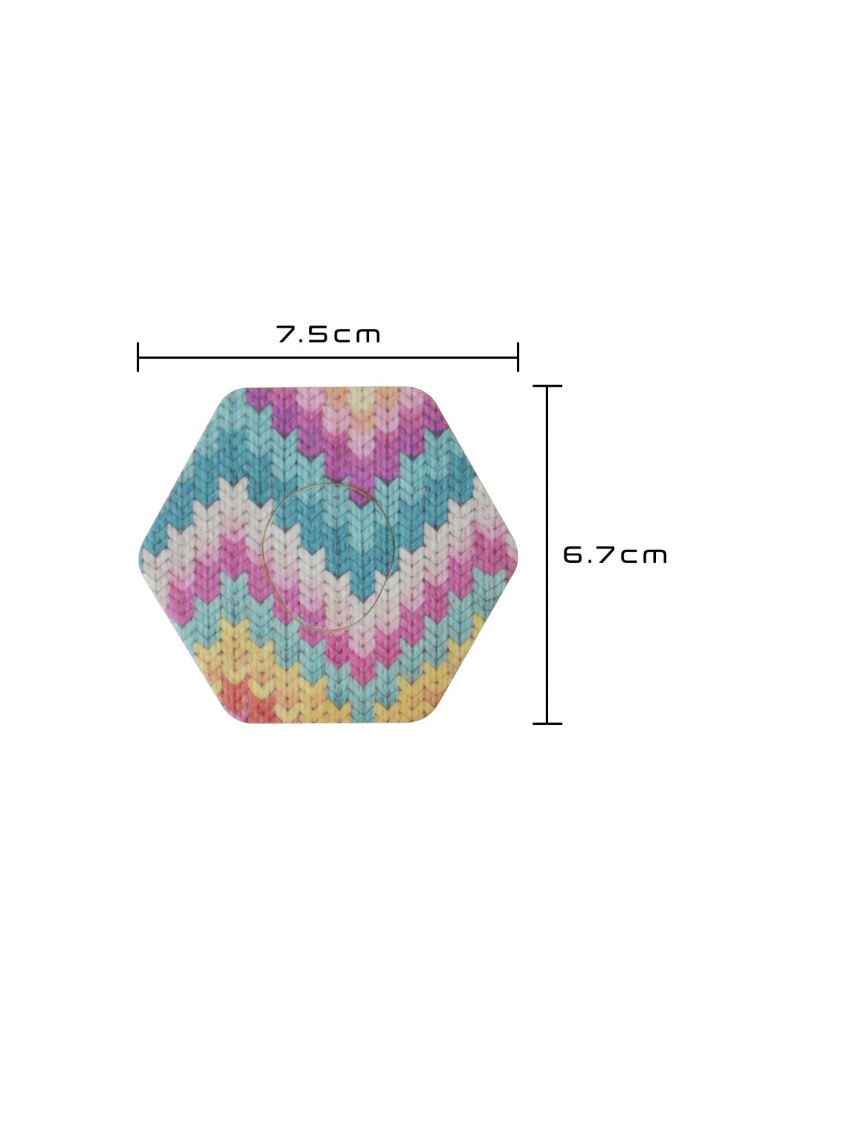 Adesivo de fixação para Dexcom G7, forma de hexagonal, dimensões 7,5 x 6,7 cm
