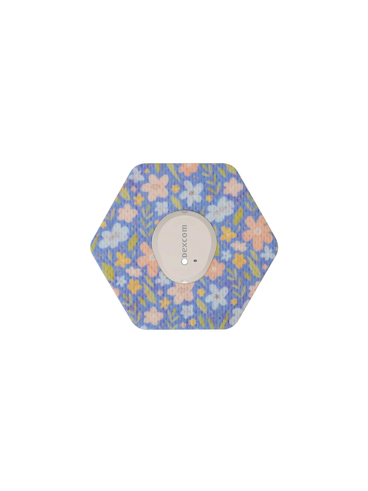 Adesivo de fixação para Dexcom G7, forma de hexagonal, padrão Meadow Flowers & Leaves