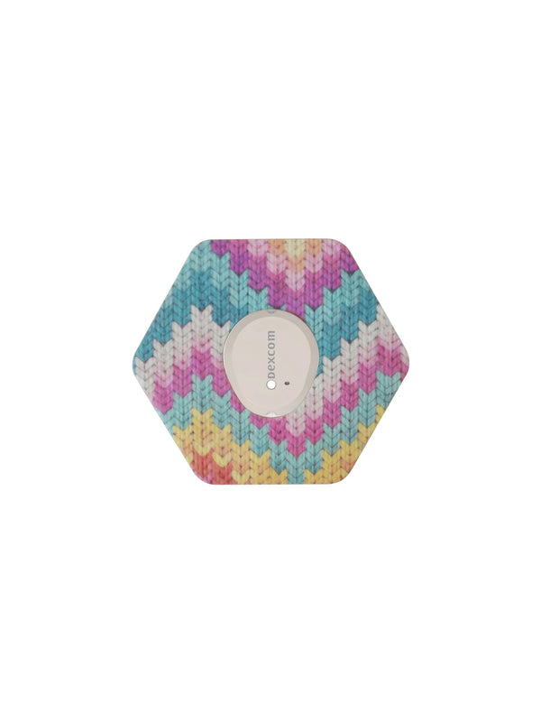 Adesivo de fixação para Dexcom G7, forma de hexagonal, padrão Mosaic Drift