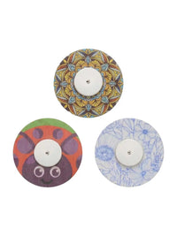 Adesivos de fixação para FreeStyle Libre 2, conjunto Color Mix de 3 adesivos com peças centrais decorativas