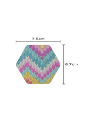 Adesivo de fixação para FreeStyle Libre 2, forma de hexagonal, dimensões 7,5 x 6,7 cm