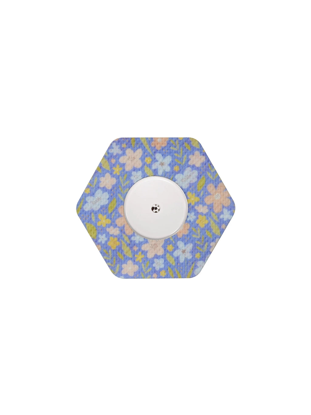 Adesivo de fixação para FreeStyle Libre 2, forma de hexagonal, padrão Meadow Flowers & Leaves