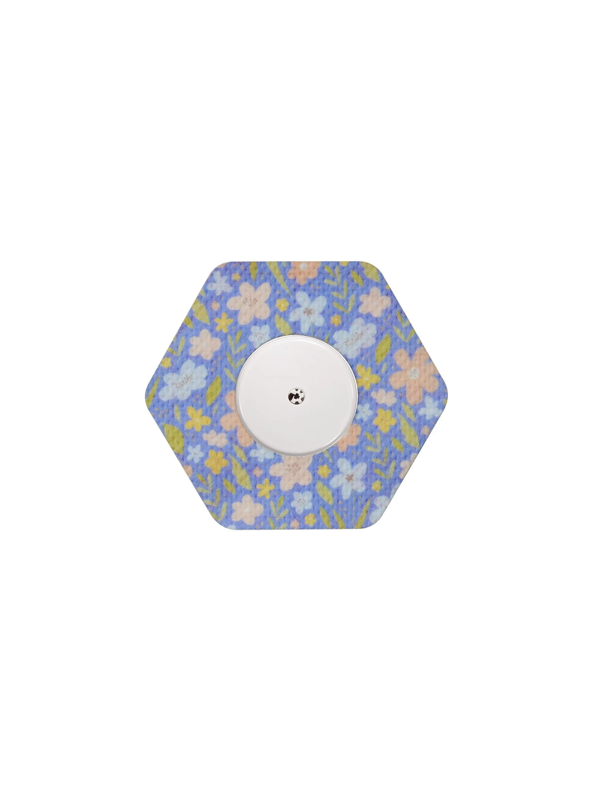Adesivo de fixação para FreeStyle Libre 2, forma de hexagonal, padrão Meadow Flowers & Leaves