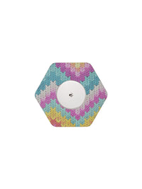 Adesivo de fixação para FreeStyle Libre 2, forma de hexagonal, padrão Mosaic Drift