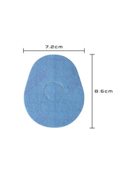 Adesivo de fixação para FreeStyle Libre 3, forma de gota, dimensões 7,2 x 8,6 cm