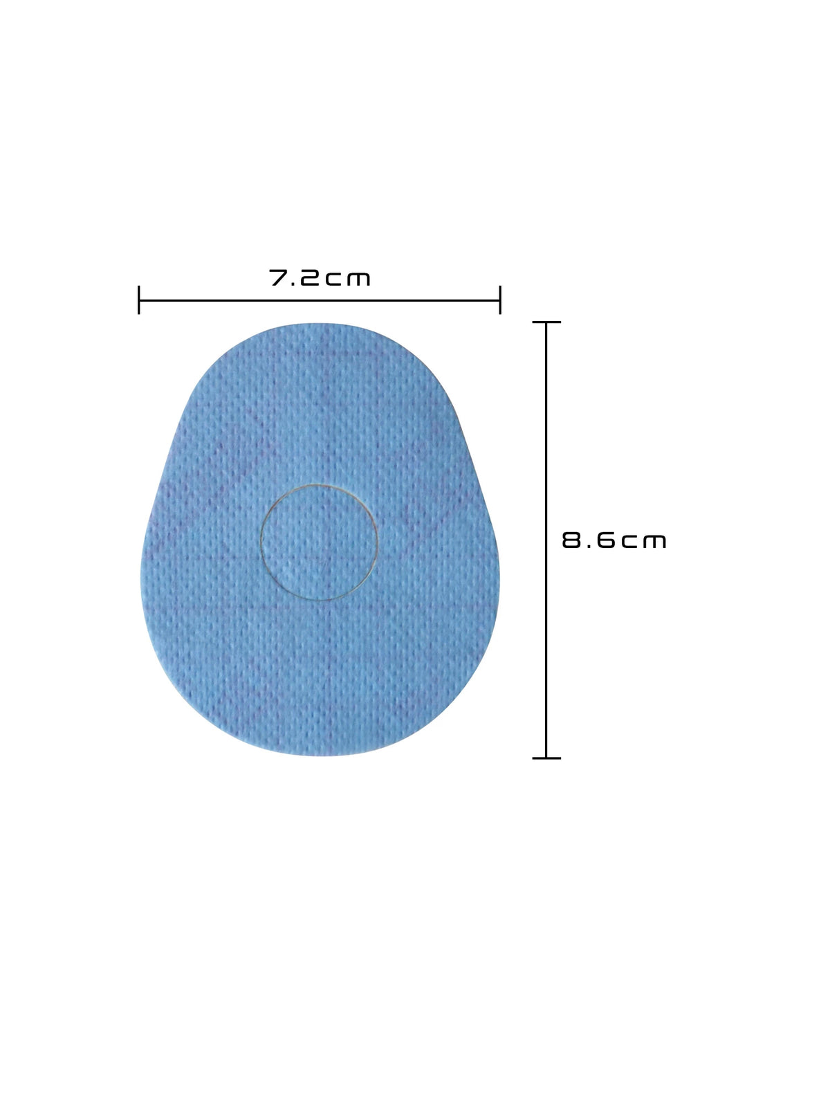 Adesivo de fixação para FreeStyle Libre 3, forma de gota, dimensões 7,2 x 8,6 cm