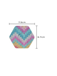 Adesivo de fixação para FreeStyle Libre 3, forma de hexagonal, dimensões 7,5 x 6,7 cm