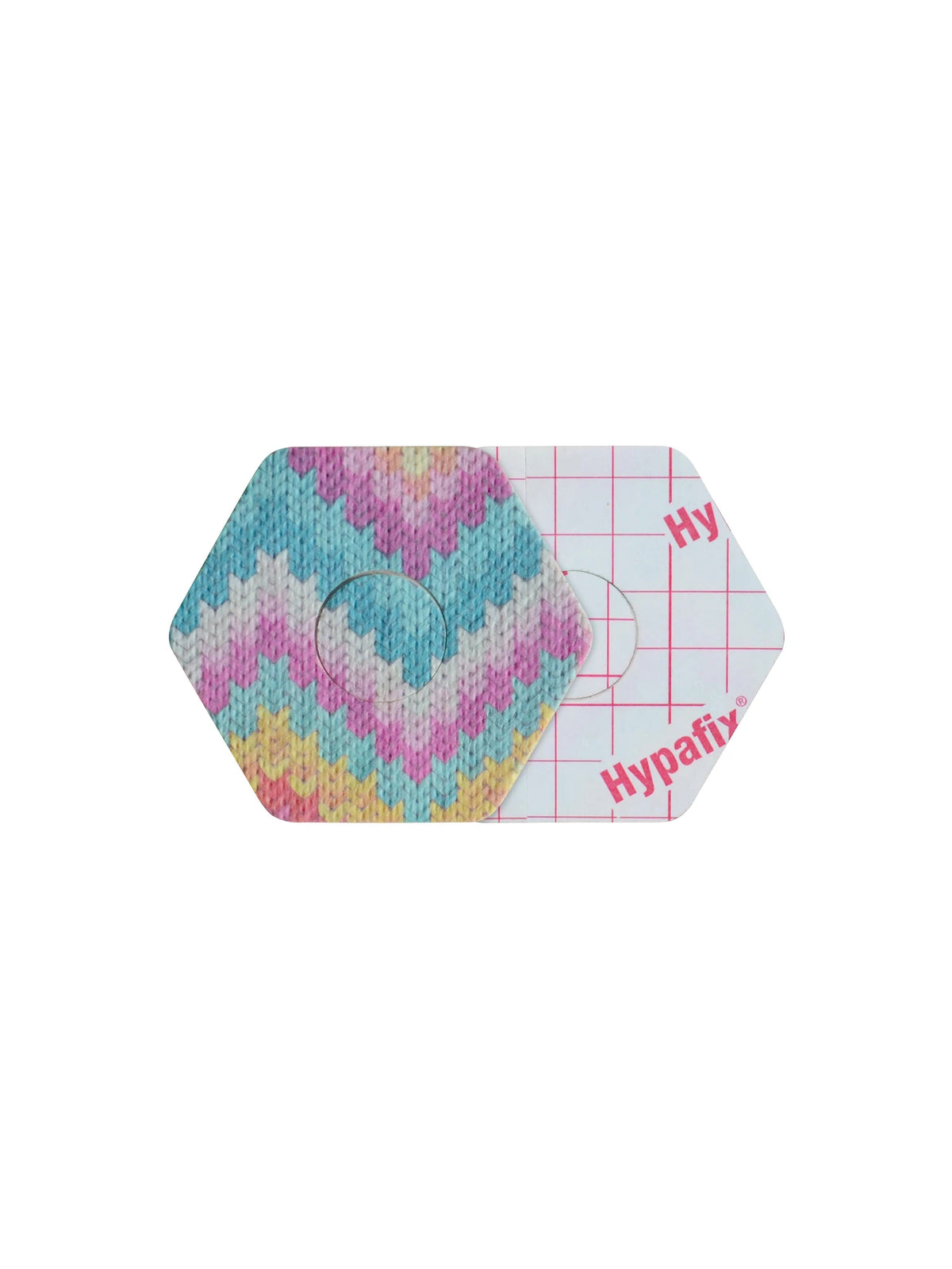 Adesivo de fixação para FreeStyle Libre 3, forma de hexagonal, frente e verso com película
