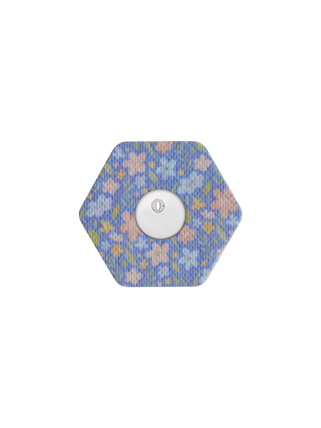 Adesivo de fixação para FreeStyle Libre 3, forma de hexagonal, padrão Meadow Flowers & Leaves