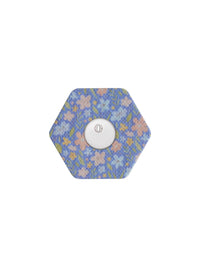 Adesivo de fixação para FreeStyle Libre 3, forma de hexagonal, padrão Meadow Flowers & Leaves