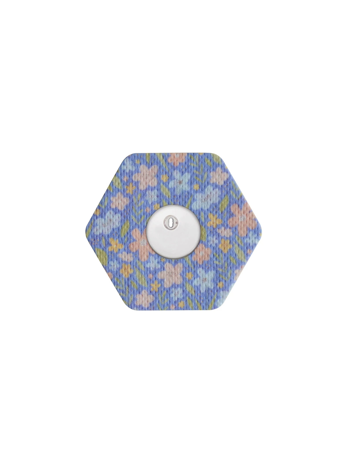 Adesivo de fixação para FreeStyle Libre 3, forma de hexagonal, padrão Meadow Flowers & Leaves
