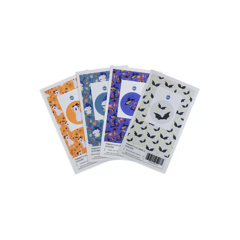Freestyle Libre Reader & Sensor Stickers Halloween Edition with festive designs.