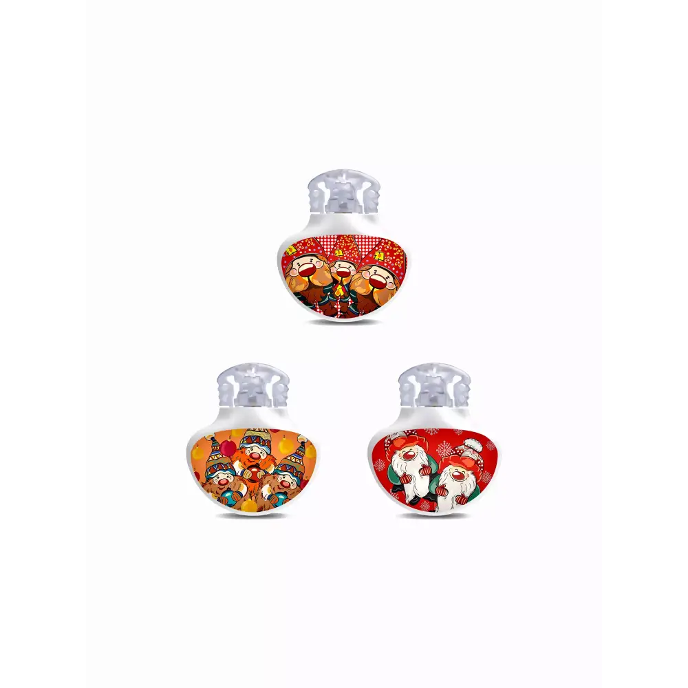 Three decorative glass jars with festive designs for Guardian Enlite Stickers